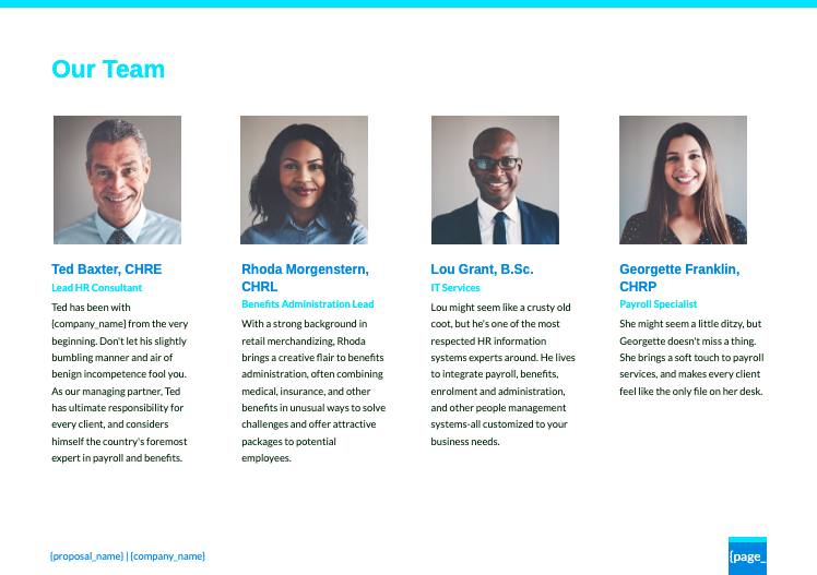 Payroll Proposal Template